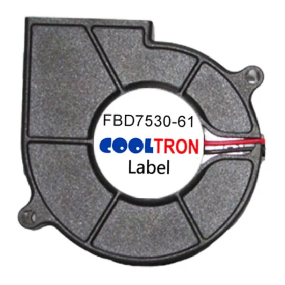 Cooltron Industrial Supply FBD7530B12W3-61-3F fläkt