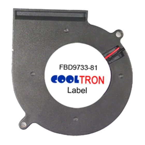 Cooltron Industrial Supply FBD9733B24W7-81-3RC3 fläkt