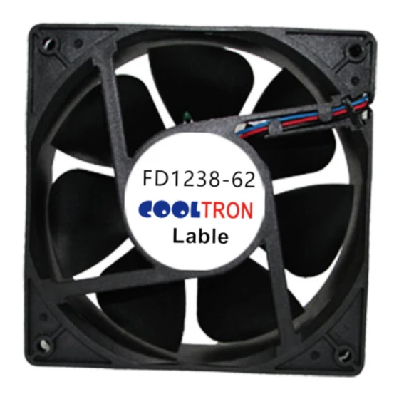 Cooltron Industrial Supply FD1238B12W3-62-2R fläkt